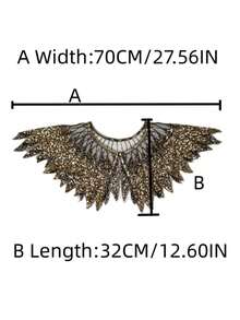 亮片串珠复古涤纶网纱披肩，适合婚礼、宴会、派对 - 可水洗的迷人配饰，宴会礼服，复古优雅，亮片装饰斗篷 - 多色 - 查看 11