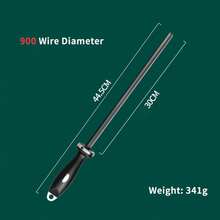 Professional Knife Sharpener Rod, High Hardness Honing Steel, Durable Kitchen Tool With Ergonomic Handle For Knife Maintenance - Black - View 7