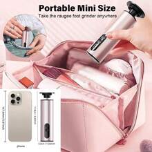 二合一迷你电动磨脚器，自动磨脚砂纸，抛光修脚器，去除足部干燥、硬皮、死皮和老茧，1000mAh - 彩色 - 查看 11