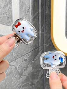 Cute Smiling Face Tooth Pattern Portable Toothbrush Head Cover/Storage Box, Toothbrush Protective Sleeve Stand; Essential Bathroom Accessory For Home, Business Travel, Daily Use And Outdoor Trips; Portable Toothbrush Storage Box, Helps With Daily Toothbrush Care; Portable Toothbrush Protective Sleeve, Animal Theme Storage Box, Toothbrush Cover With Decorative Function, Compact And Portable Storage Solution. - Multicolor - View 5