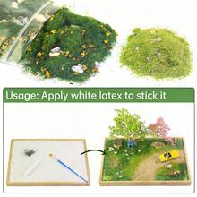 Modèle de particules de roche au sol, herbe miniature. Scène DIY faite à la main, correspondant au terrain, à l'herbe, à la fabrication de modèles, à la végétation de la scène, à la table de sable, à la simulation de particules de pierre, à la surface de la montagne de soldat - poudre d'herbe - Voir 6