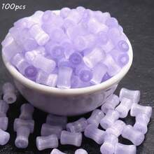 6x4毫米穿珠猫眼竹节玻璃珠，手工DIY串珠手链项链配件散珠 - 彩色 - 查看 17