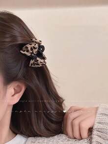 1pc Bow Casual Zinc Alloy Maillard Color Small Side Clip Princess Bow Hair Clip, Bangs Clip, Suitable For All Seasons, Claw Clips,Summer,Holiday,Travel - Multicolor - View 16