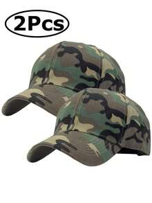 2Pcs/1pc Utmost Structured Camouflage Baseball Cap With Adjustable Closure - Performance Hat For Outdoor Activities,Summer,Beach,Holiday - Multicolor - View 7