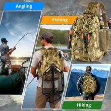 Fishing Backpack With Fishing Floating Net, Fishing Gear, Tackle Boxes,Waterproof Fishing Tackle Bag, Fishing Gifts Men - Khaki Fishing Backpack With Fishing Net - View 10
