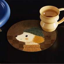 Cartoon Retro Silica Gel Placemat, Heat Resistant, Insulated Dining Mat, Coffee Cup Anti-Slip Coaster - Multicolor - View 4