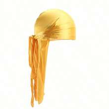 Men's Silk Durag, With Elastic Band - Solid Color Fashion Headwrap, Suitable For Casual, Comfortable, Sports And Outdoor Activities. Breathable And Soft, Unisex, Pirate Style Durag, Pirate Hat, Pirate Costume. - trắng - Xem 3