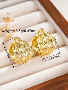 1 Pair Romantic Hoop Earrings For Women For Wedding Anniversary Engagement Party Jewelry Valentine's Day Gift - 1# - View 8