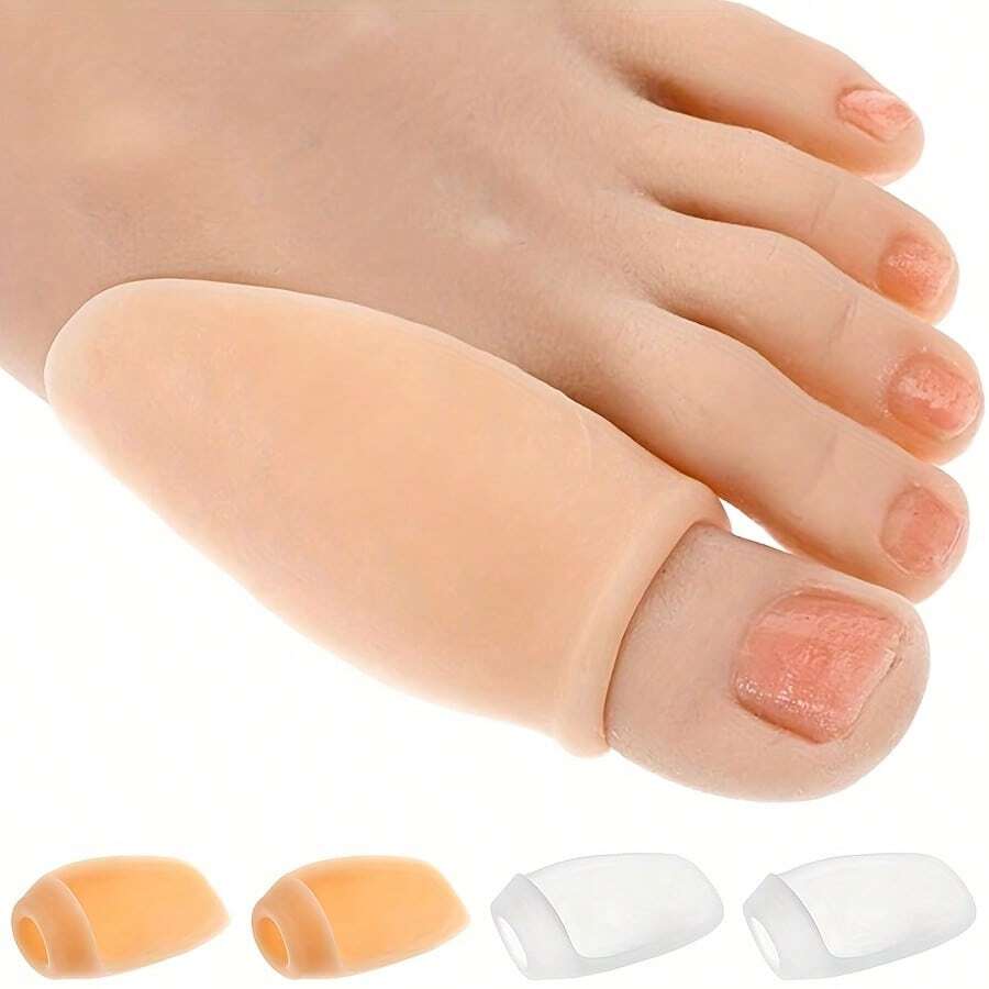2pcs/4pcs Gel Toe Protectors, Prevent Toe Friction, Anti-Slip, Anti-Shoe Squeeze, Unisex Soft & Comfortable Insoles, Cushioning, Durable Shield, Breathable Material, Foot Care Product, Everyday Wear - View 1