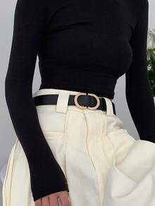 女士休闲腰带，适合搭配裤子 - 黑色 - 查看 5