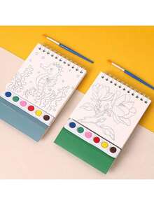 20 Pages/Book Watercolor Paper Watercolor Painting Set, Complete Creative Art Set, Watercolor Art Activity, Creative Leisure Activity, Watercolor Illustration, Excellent Artwork, Watercolor Painting Supplies - Multicolor - View 9