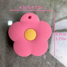 VINCAN Funda de llave con diseño de flor linda, diseño de bloques de colores vibrantes, con cadena de cuentas plateadas (requiere ensamblaje), protector decorativo de identificación de llaves, accesorios de llavero para mujeres, pequeño regalo para hermanas, amantes y amigos - Multicolor - Ver 6