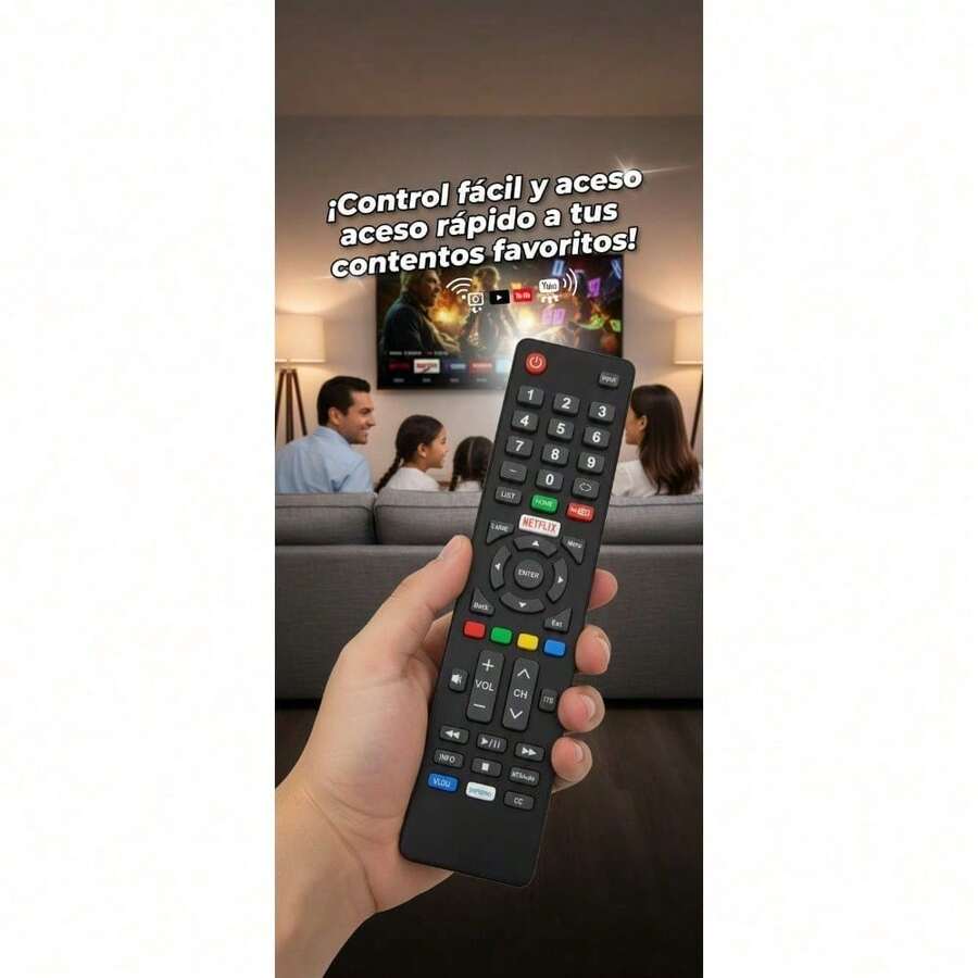 Multimedia Shortcut Control + Smart Universal TV Remote Control + Multi-Function Streaming Compatible + Living Room/Home Entertainment + Digital For Families And Users - View 1