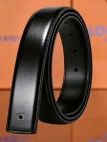 男士时尚黑色腰带，配金色T形扣 - 经典正式休闲两用可调节腰带 - 彩色 - 查看 15