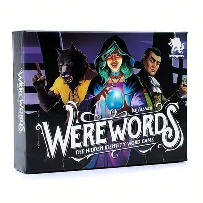 Werewords: Trò chơi đoán từ ẩn danh - Trò chơi và hoạt động giải trí thú vị dựa trên suy luận xã hội - Thử thách đoán từ theo chủ đề người sói dành cho 4-10 người chơi - Lý tưởng cho các đêm chơi game, tiệc theo chủ đề kinh dị và các buổi tụ họp người lớn - Thiết kế nhỏ gọn để mang theo khi di chuyển. Giải trí nhóm đầy bất ngờ và hấp dẫn.