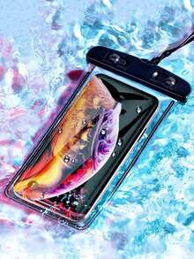 1件/2件通用觸控感應防水手機袋，發光設計，適合游泳，可調節掛繩，旅行與學校配件，返校季 - 彩色 - 查看 3