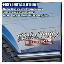 2PCS 3D Metal We The People Edition Car Emblem Sticker Self-Adhesive Raised Tailgate Emblem Car Fenders Badge Decal Personalized Auto Body Embossed Decorative Decal Stickers For Cars Silver/Red Ideal For Vehicle Customization Outdoor Use And Personalized Automotive Decoration - Bạc/Đỏ - Xem 3