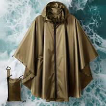 1 pieza Impermeable con capucha, bolsillo y bolsa de transporte, estilo poncho impermeable ligero con cierre, adecuado para senderismo y camping, unisex - Multicolor - Ver 20