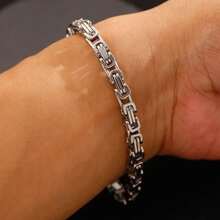 Men's Punk Style Cross Vintage Genuine Leather Bracelet, New Fashionable High-Quality Daily Wear, Suitable For Birthday, Engagement Gifts - 多色的 - 查看 5