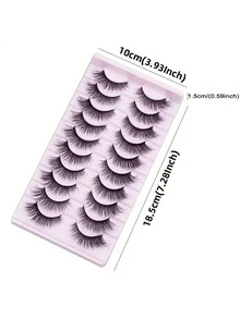 10 pares de pestañas postizas esponjosas con plenitud natural y sin presión en los ojos, ligeras y con sensación de pluma como pestañas de dibujos animados - Ver 2