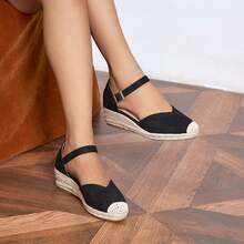 Lace-Up Backless Wedge Sandals, Fashion For Women - Black - View 11