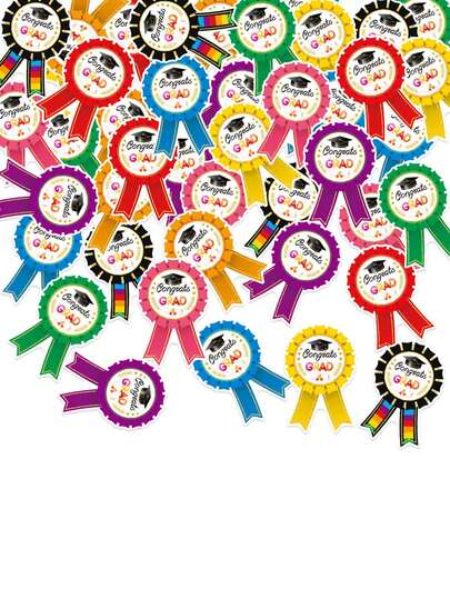 32pcs Graduation Stickers Suitable For Graduation Party Supplies, Self-Adhesive Badges & Envelope Decals With Pre-Cut Irregular Shapes, Glitter Caps & Diplomas, Multicolor Suitable For Ceremony Decorations, Photo Props, Gift Decorations