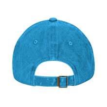 2026 World Cup Germany Soccer Ball Shield Printed Washed Cotton Baseball Cap, Black Unisex Distressed Dad Hat For Fans - Blue - View 4