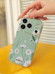 GIIPPA 1 pieza Funda para teléfono 17 Pro Max con base verde menta y diseño de margarita, adecuada para teléfonos 16 Pro Max, 15 Pro Max, 14 Pro Max, funda de teléfono coreana elegante e interesante, compatible con 11/12/13/14/15/29 Pro Max Plus, diseño elegante adecuado tanto para hombres como para mujeres, regalo ideal para la novia en Navidad, San Valentín, Pascua, temporada de bodas y cumpleaños, versión internacional, no la versión nacional - Multicolor - Ver 6