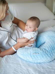 1 chiếc gối cho con bú bằng vải nhung mềm mại, gối cho con bú thân thiện với da, gối cho con bú hình chữ U, gối ngồi đa chức năng, gối cho con bú siêu mềm với thiết kế khóa kéo có thể tháo rời. - Nhiều màu - Xem 6