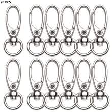 3/6/12/20/30 chiếc Móc khóa xoay có lò xo, móc chìa khóa kèm vòng chữ D, móc càng cua, móc lò xo để tự làm dây đeo. - Móc khóa 3 - Xem 13