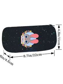 Judy Hopps Spring Bouquet  Student Office Supplies Gifts Unisex Large Capacity Storage Bag Zipper Pencil Case - 1 mảnh màu đen - Xem 5