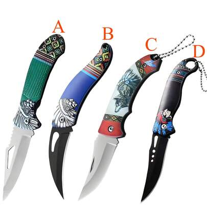 1/2/4 Uds., cuchillo plegable de acero inoxidable, cuchillo plegable para pelar frutas y verduras, cuchillo de cocina, cuchillo portátil, cuchillo de cocina WWU6