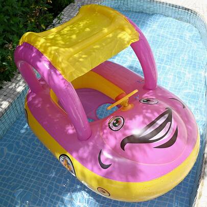 1个儿童游泳池充气座椅圈，可爱漂浮座椅圈，儿童游泳圈，婴儿腋下漂浮圈，夏季游泳