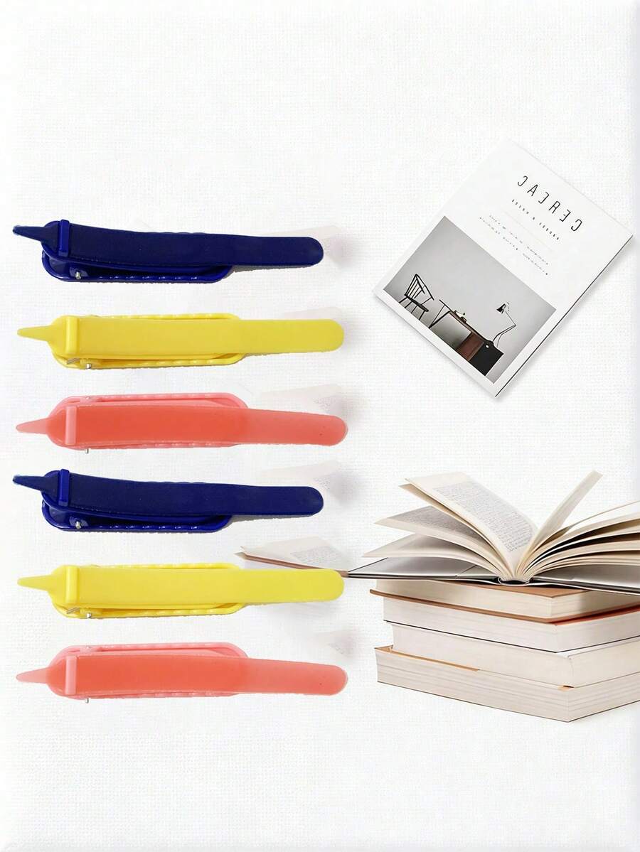 1 pieza/3 piezas/5 piezas Marcapáginas automáticos, marcapáginas inteligentes Accesorios para libros Marcapáginas de silicona Marcapáginas para Biblias Adecuado para regalos de lectores, regalos de fiesta de cumpleaños, marcapáginas de seguimiento de páginas automático para uso doméstico, de silicona blanda deformable, sencillo y práctico, marcapáginas de lectura multifuncionales - multicolor - Ver 1