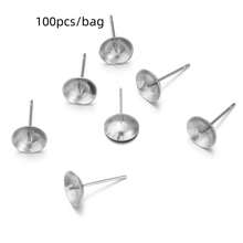 20/100个/包 3-10毫米不锈钢珍珠耳钉，珍珠耳钉背托，低过敏性耳针，适用于DIY珠宝制作 - 珍珠耳針 - 查看 17