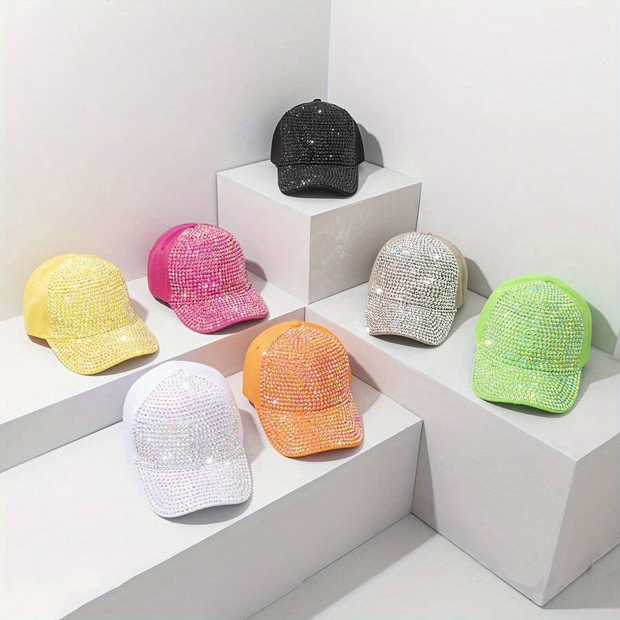 1 Fashion Women's Baseball Cap With Colored - 粉色 - 查看 1