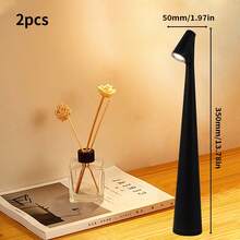 1PC Modern Minimalist Design Tall Table Lamp, Reading & Study Night Light, Touch Switch, Wireless Rechargeable LED Elegant Desk Lamp, 3-Level Dimmable Modes, Weighted Base With Non-Slip Pad, Suitable For Bedroom, Study, Living Room Decoration And Lighting - Multicolor - View 13