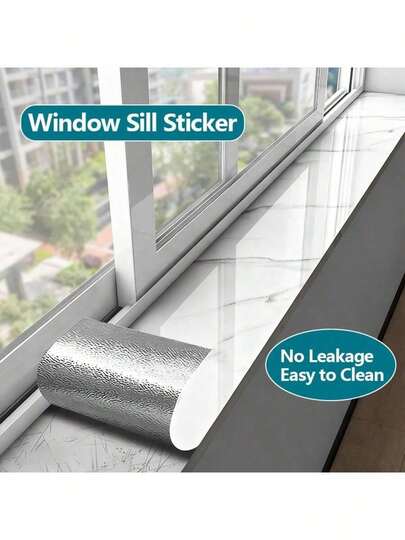 High Quality Window Sill Sticker, Waterproof & UV-Resistant - Self-Adhesive Marble Gray-White Texture Waterproof Wallpaper, Window Sill Renovation Sticker, Suitable For Window Sill Renovation, Bay Window Cover, Balcony Window Sill Decor