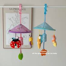 Đồ trang trí treo cho xe đẩy em bé - Bao gồm nhiều vật dụng khác nhau như đồ chơi, chuông gió, ô dù (phụ kiện và màu sắc được chọn ngẫu nhiên) - Nhiều màu - Xem 7