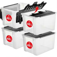 Boîtes de rangement avec couvercles - x4 - Voir 12