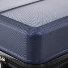 YONSLY Hard Shell Suitcase 16/20/24/28 Inches With 4 Wheels 360° Combination Lock Soft Rubber Handle Mesh Pocket Lightweight Suitcase For School - 深藍 - 查看 8