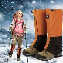 1 Pair Hiking Leg Gaiters - Breathable Polyester Leg Covers Suitable For Hiking, Hunting, Camping, Mountaineering, Skiing And Desert Exploration, Lightweight Shoe Covers, Snow Boots Covers, Hunting Breathable Boot Covers, Ideal For Outdoor Adventures And Cold Weather, Full Coverage Design, Elastic Top Closure, Outdoor Adventure Gear, Comfortable Fit, Wind And Water Resistant, Skiing Protective Gear, Mountaineering Equipment, Camping Accessories, Gift For Adventurers, Camping Gifts, Men's And Women's - Multicolor - View 6