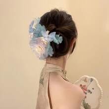 超 妖精みたい メッシュ 花 真珠 ヘアピン エレガント ユニバーサル 横用 アップピン ファッション 撮影 雰囲気 ヘアアクセサリー - #3 クロークリップ - ピンク - チェックする 3