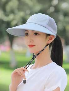 1 chiếc mũ rộng vành chống tia UV cho nữ, thích hợp cho mùa xuân và hè, kiểu dáng thời trang có thể điều chỉnh, mũ leo núi lưới thoáng khí, mũ che nắng cho nam, mũ cho nữ. - A - Xem 11