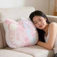 Miniso Family  Style No.18 Black-Pink And Pink Big-Head Back Pillow, High-Quality Filling, Good Resilience, Not Tiring For Long-Time Leaning, Suitable For Multiple Scenarios (1 PC) - Multicolor - View 9
