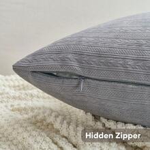 YSTYLE Sofa Cushion Covers 40x40/45x45/50x50/60x60 Set Of 2, Decorative Pillow Covers With Herringbone Pattern, Modern Soft And Durable Sofa Cushion Covers, For Living Room Bedroom Balcony Outdoor - Dark Grey - View 2