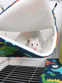 4pcs Sugar Glider Double-Deck Hammock Hideaway Tunnel Pad Set, Suitable For Small Pets Like Hamsters, Rabbits, Sugar Gliders, Guinea Pigs, Thin Design For Spring/Summer - Multicolor - View 18