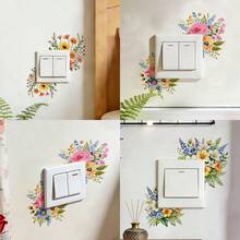 1/3 miếng dán trang trí công tắc điện họa tiết hoa màu nước, decal vinyl chống thấm nước có thể tháo rời, dùng để trang trí công tắc điện phòng khách, phòng ngủ, phòng tắm, trang trí tường nhà. - Nhiều màu - Xem 4