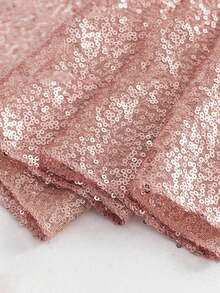 Gold Sequin Table Runner And Tablecloth Set - Shiny Gold Wedding, Party, Event Decor - Fringed Square Tablecloth (Fabric), Suitable For Dining Table Center Decoration, Special Occasions - Multicolor - View 13