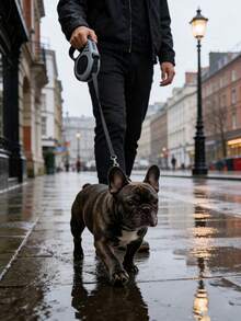 1pc 3M/5M Pet Retractable Leash, Bone Shaped Dog Running Walking Leash,Automatic Adjustable Pet Leash,Suitable For Small Medium Dogs - Grey - View 8